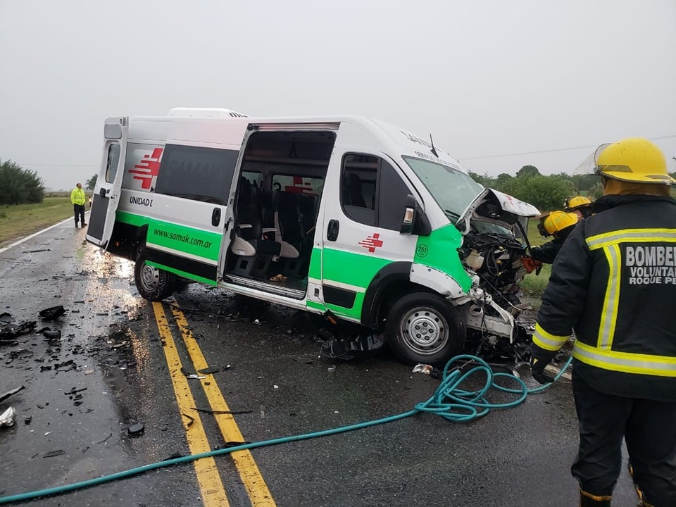 Ambulancia con olavarrienses, involucrada en hecho fatal de tránsito
