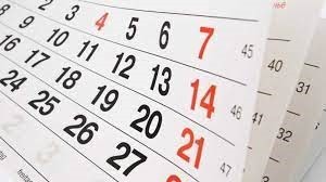 Calendario oficial con los feriados del 2025