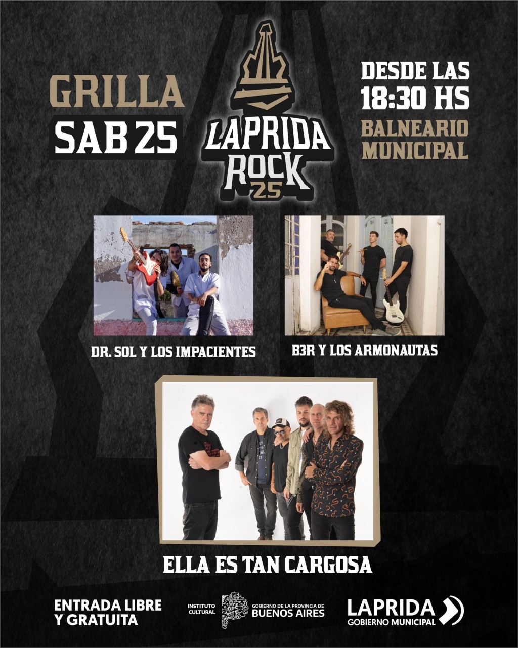 Laprida Rock este fin de semana en El Paraíso