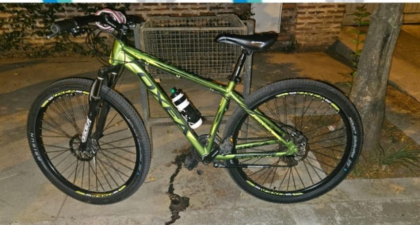 Dos aprehendidos por robo de una bicicleta