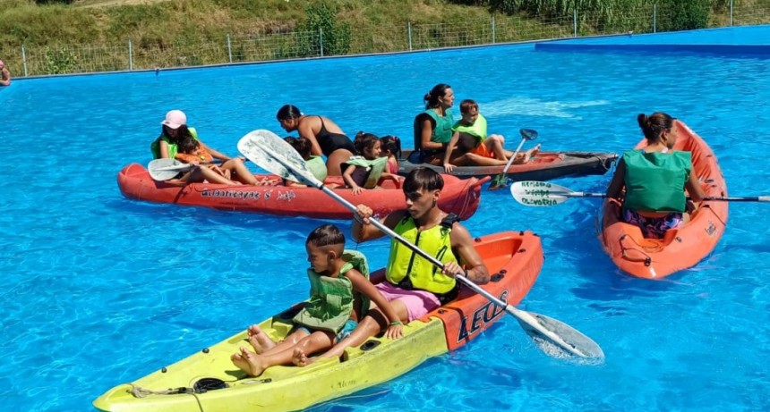 Remada Verde visitó la colonia de vacaciones de Racing