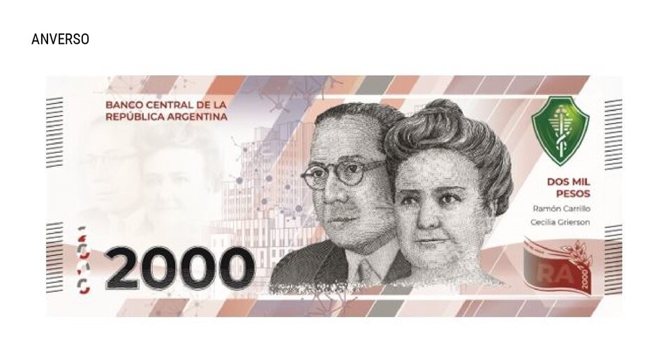 El Banco Central emitirá un billete de 2 mil pesos 