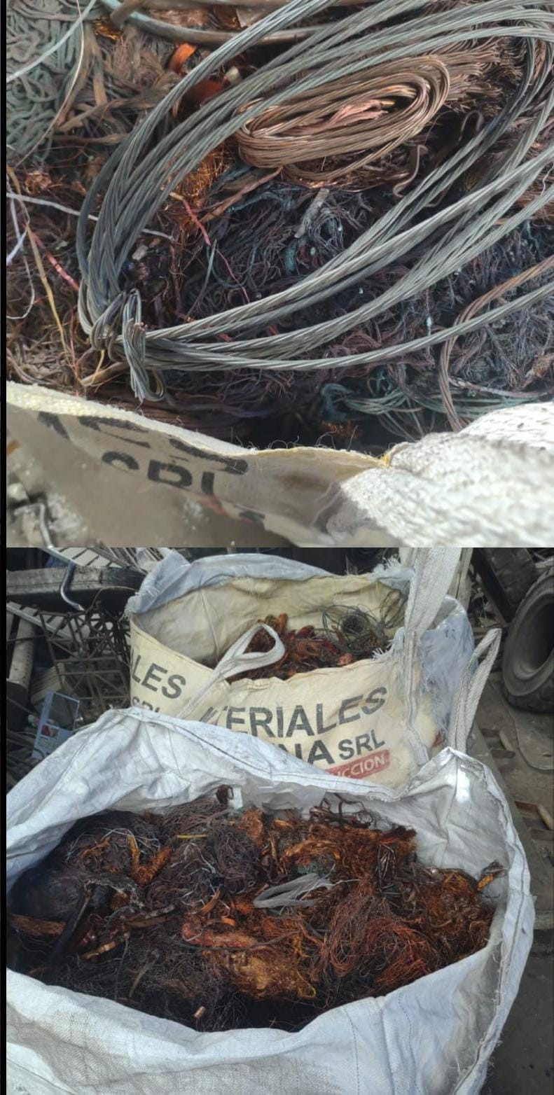 Recuperan cables que habían sido robados en Sierras Bayas