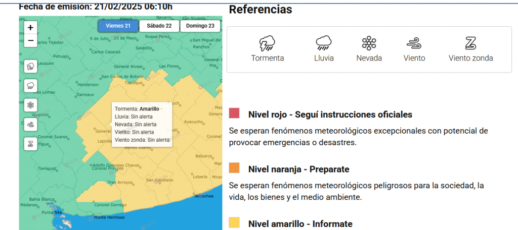 Alerta amarillo por tormentas hasta el domingo y por altas temperaturas hasta el martes