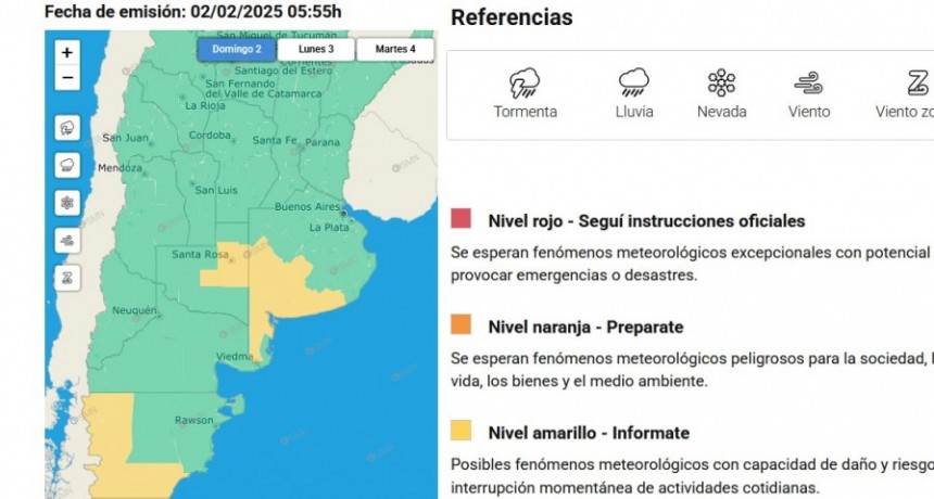 Emiten alerta amarillo por tormentas para Olavarría y la zona