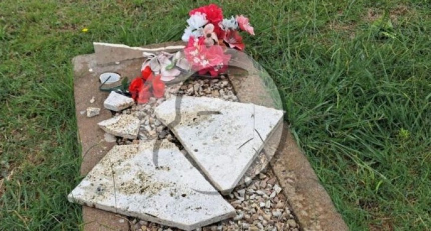 Vandalismo en el Cementerio de Necochea