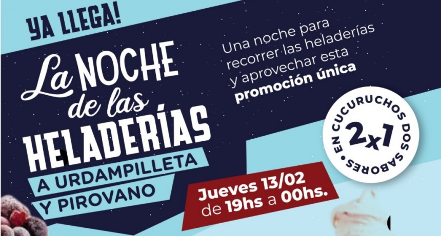 El partido de Bolívar tendrá su Noche de las Heladerías