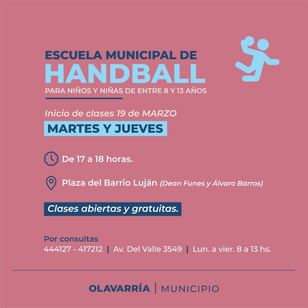 Inician las clases de la Escuela Municipal de Handball