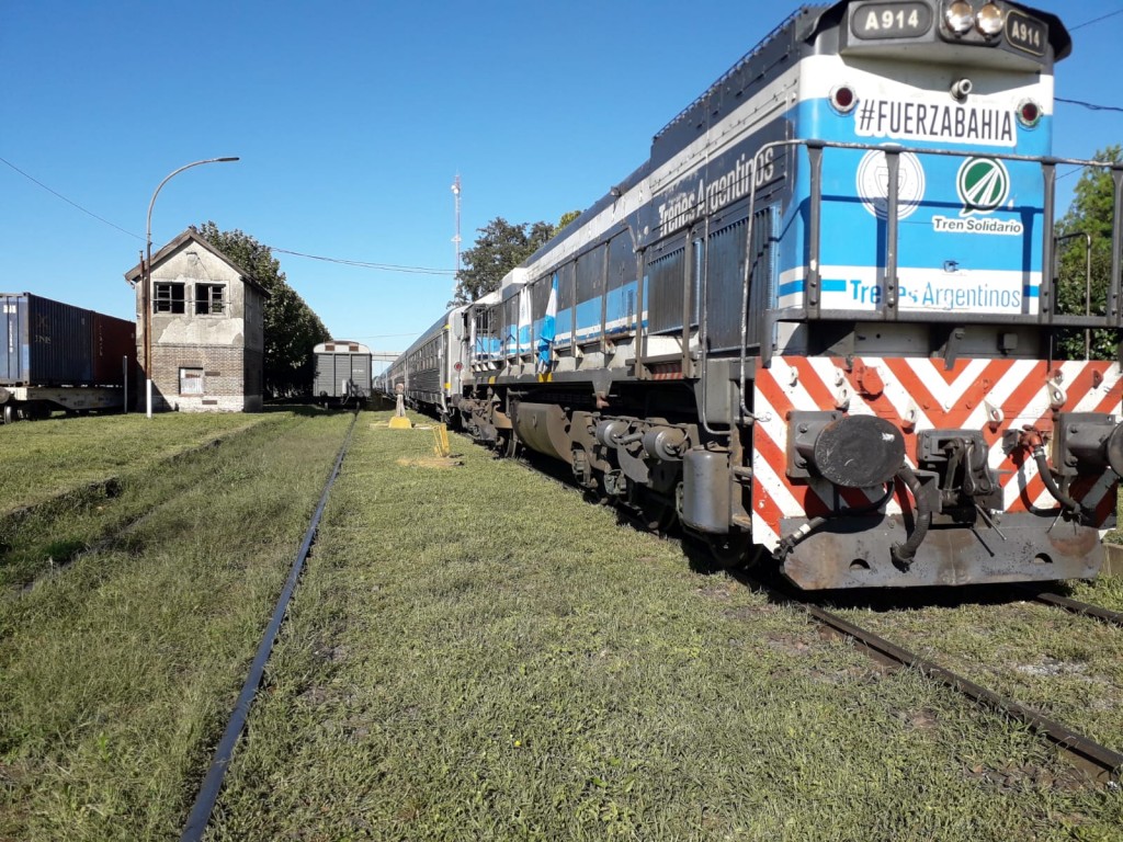 El Tren Solidario pasó de vuelta por Olavarría