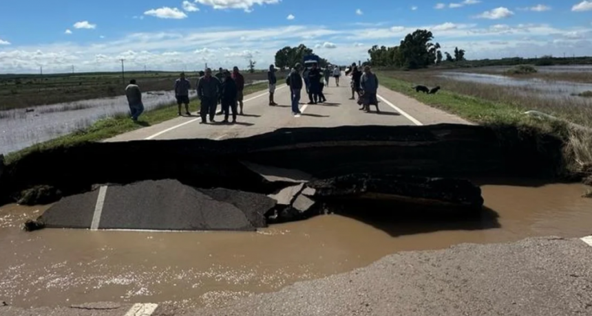 Colapsó la ruta 3 sur, en el kilómetro 711