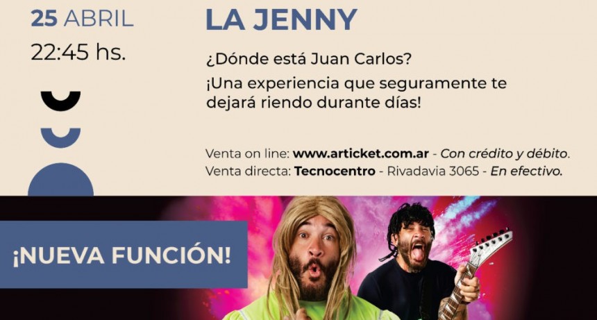 Nueva función para “La Jenny” en el Teatro Municipal