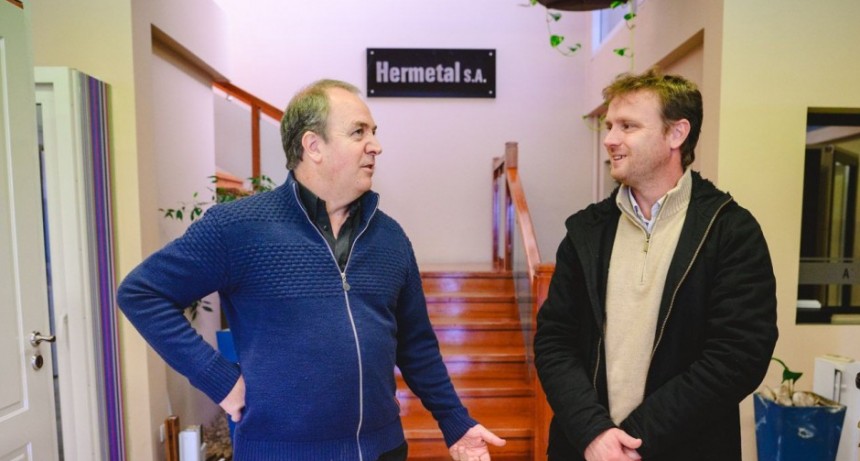 El intendente Maximiliano Wesner visitó la empresa Hermetal