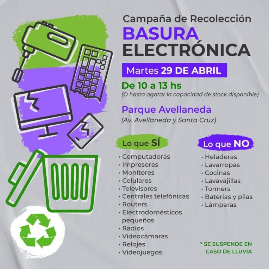  Primera campaña de recolección de basura electrónica