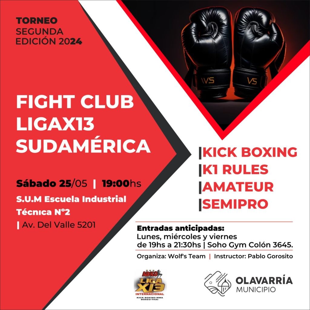 Segunda edición del torneo de Kick Boxing «Olavarría Fight Club»
