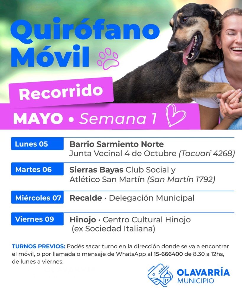 El quirófano veterinario con semana de actividad