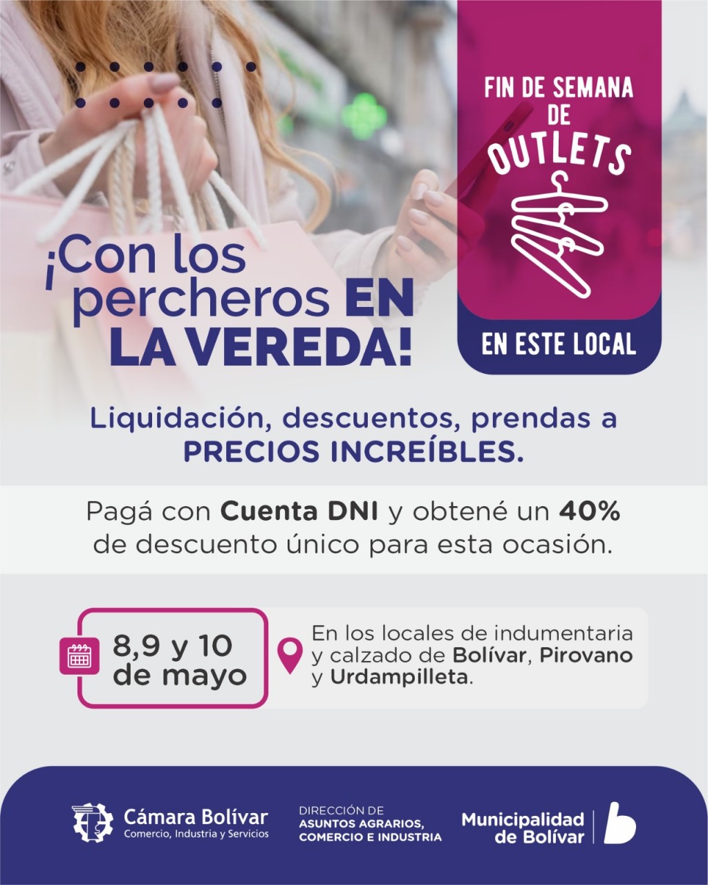 Bolívar anuncia 'Fin de semana de outlets'