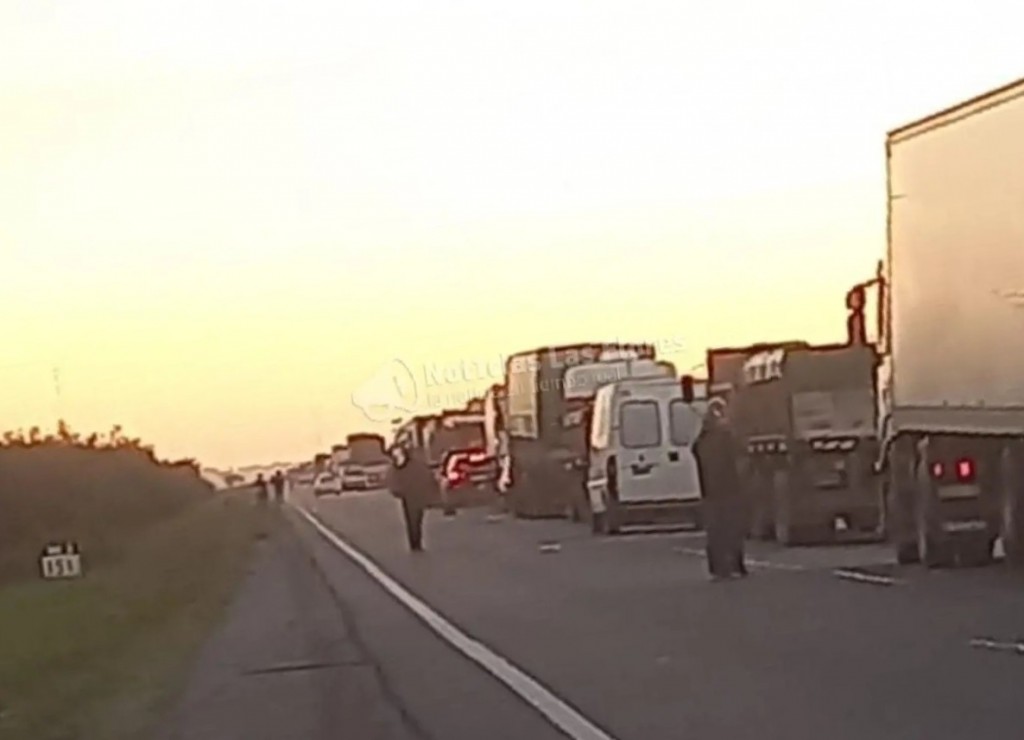 Motociclista falleció en Ruta 3: hasta el mediodía, continúa cortada la arteria