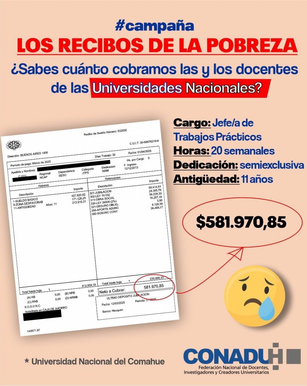 Habrá paro nacional universitario la próxima semana