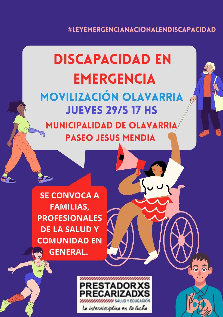 Movilización para reclamar por la emergencia en discapacidad