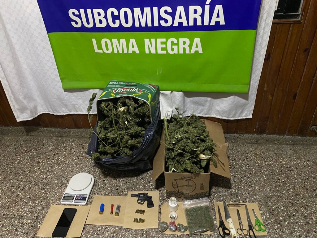 Loma Negra: Incautan más de 5 kilos de marihuana