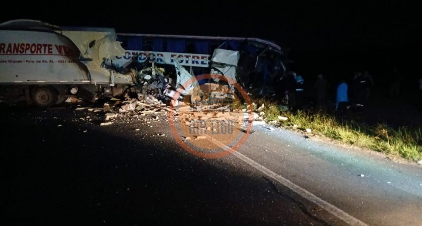 Otra vez la Ruta 3: al menos cuatro fallecidos por choque de micro y camión