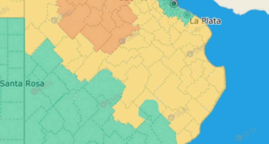 Alertas naranjas y amarillas por tormentas para la provincia de Buenos Aires