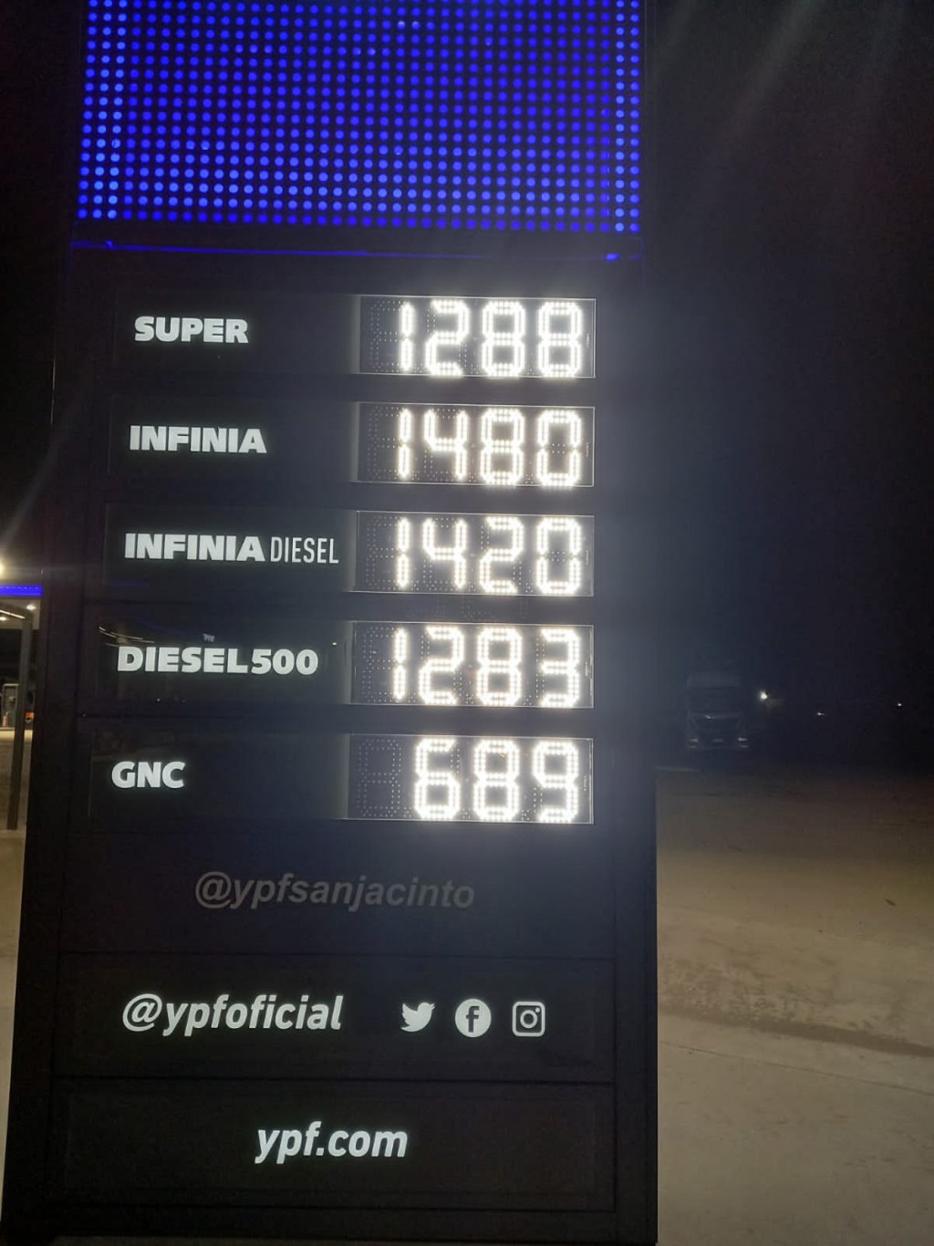 Incremento de los precios de combustibles en Junio