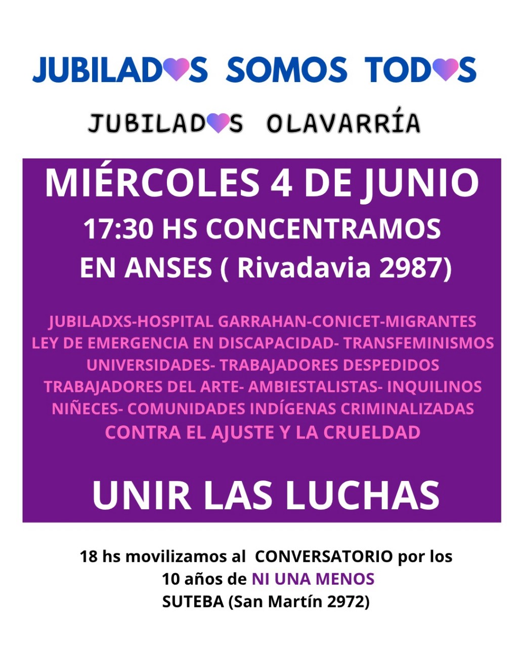 Jubilados: nueva manifestación en Olavarría