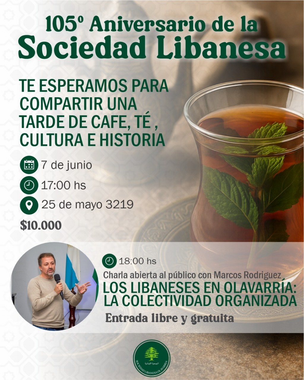 Actividades por el 105° aniversario de la Sociedad Libanesa
