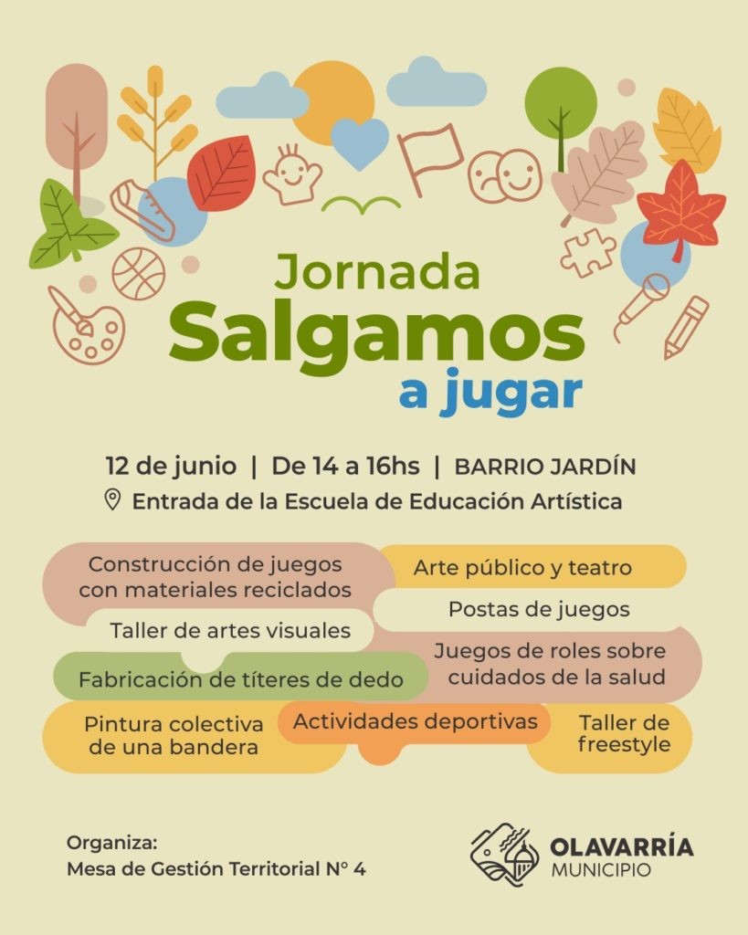 Este jueves se realiza “Salgamos a jugar” en barrio Jardín