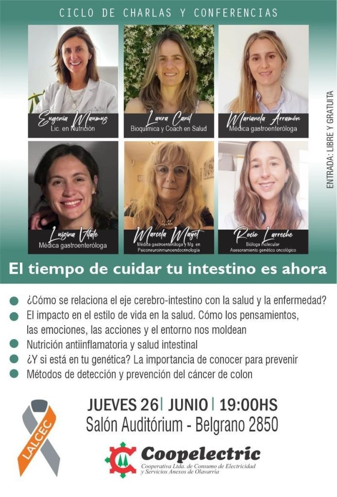 Ciclo de charlas en Coopelectric: ‘El tiempo de cuidar tu intestino es ahora’
