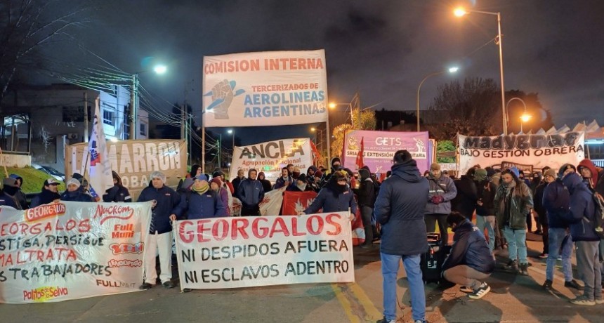 Protesta en Georgalos: reclaman incorporación de despedidos y respeto del convenio colectivo