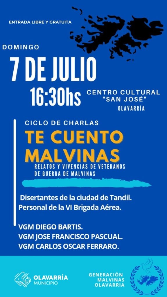 Ciclo de charlas “Te cuento Malvinas” en el Centro Cultural Municipal “San José”