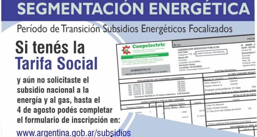 Coopelectric continúa con la atención por tema subsidios