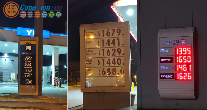 Aumentó el precio de los combustibles este martes alrededor del 5 %