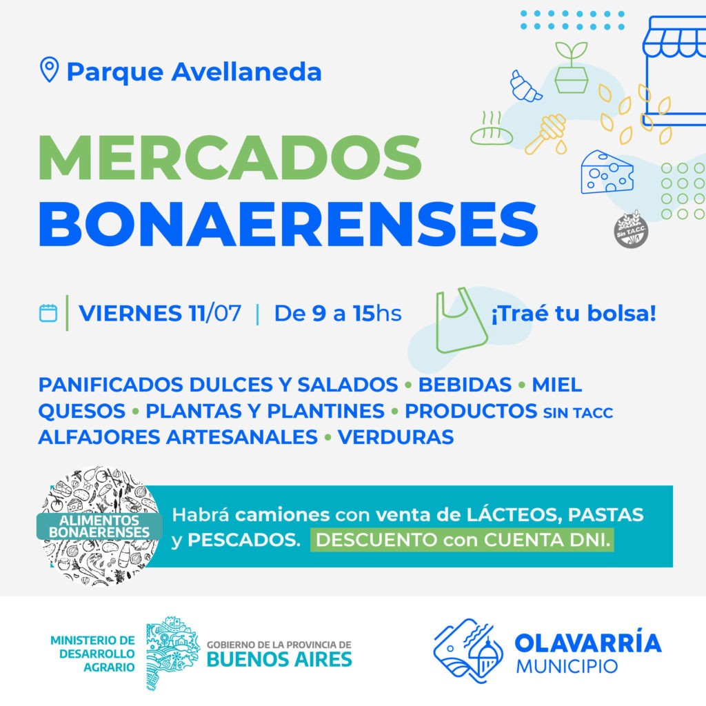 Anuncian Mercados Bonaerenses para este viernes