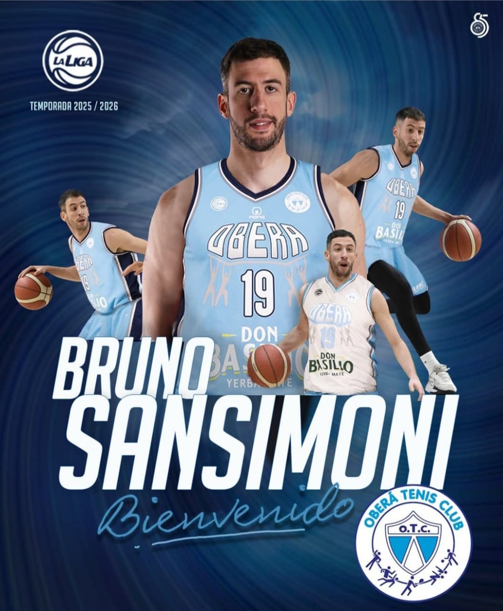 Liga Nacional de Básquetbol: Bruno Sansimoni fue presentado como nuevo jugador de Oberá