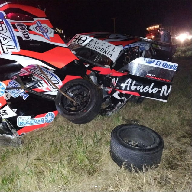 El equipo de Nico Villamayor se accidentó en la 205