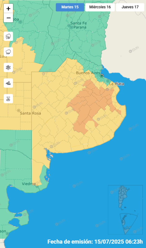 Alerta amarilla por tormentas para Olavarría y la zona