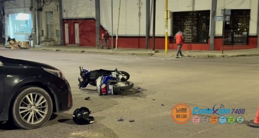 Motociclista herido tras un choque