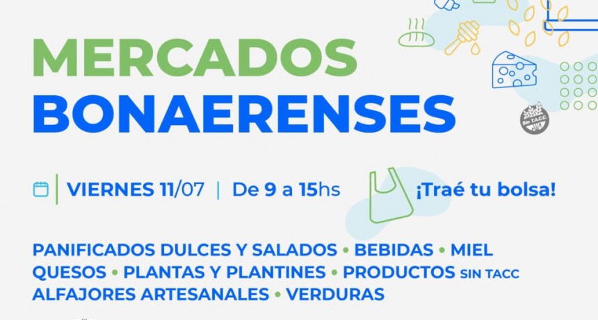 Anuncian Mercados Bonaerenses para este viernes