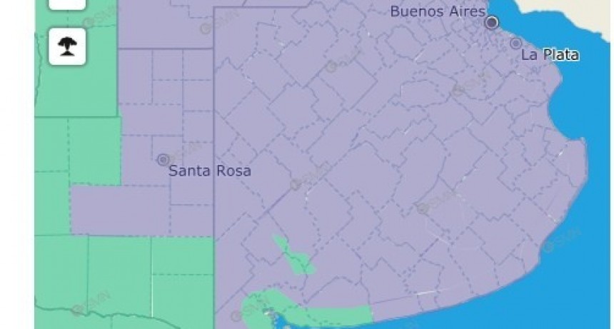 Alerta violeta: un banco de niebla cubre casi toda la provincia de Buenos Aires