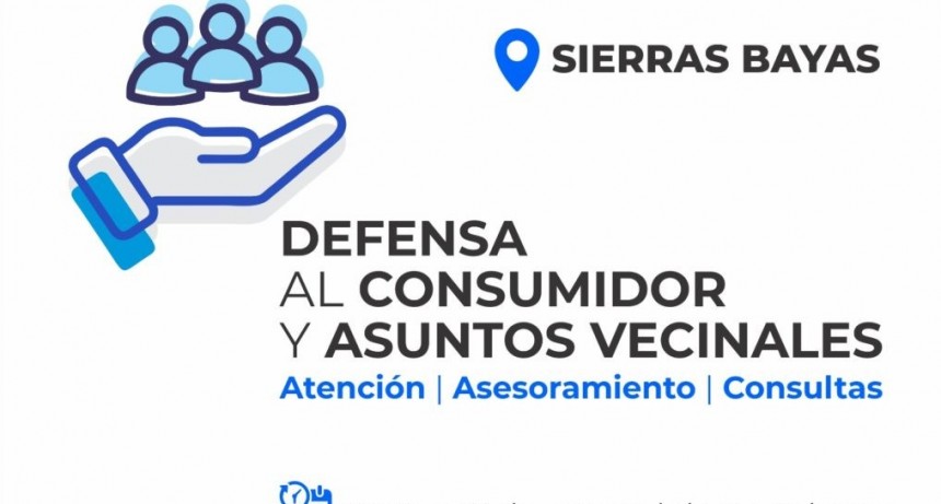 Defensa al Consumidor Municipal atenderá en Sierras Bayas