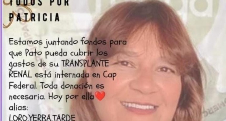 Solicitan ayuda para la dirigente Patricia Bahl