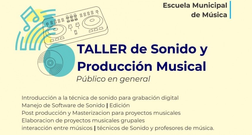 Taller de Sonido y Producción Musical en la Escuela Municipal de Música