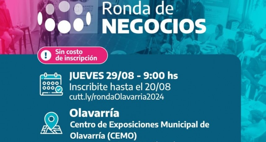 Últimos días para inscribirse en la “Ronda de Negocios Olavarría 2024”