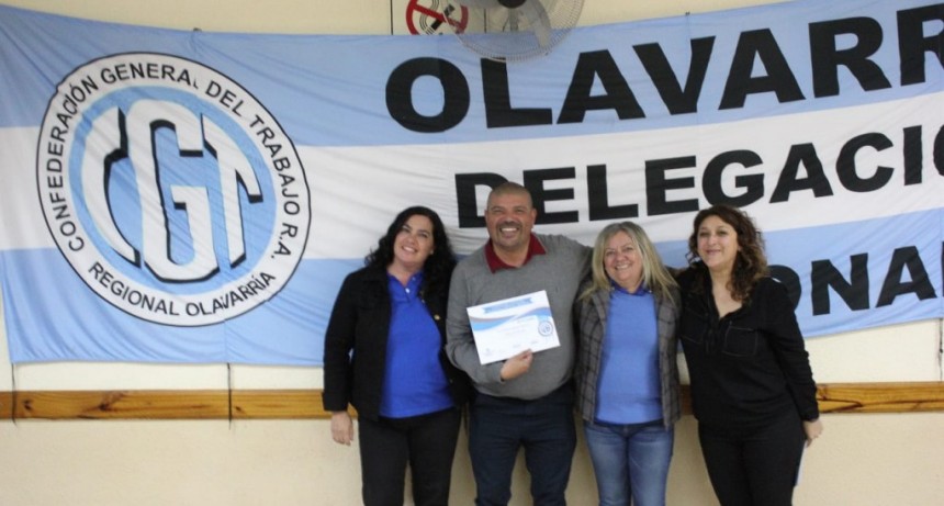 CGT Olavarría: entregaron los diplomas a las secretarías