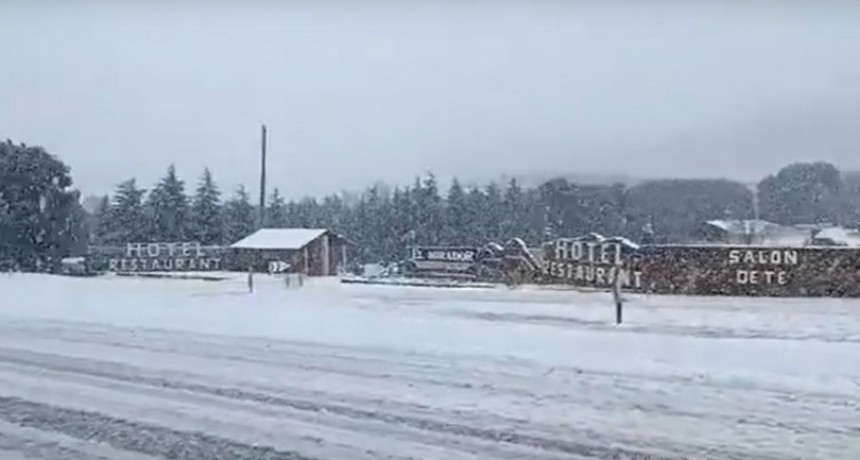 Nieve en el sur de la Provincia por la ciclogénesis