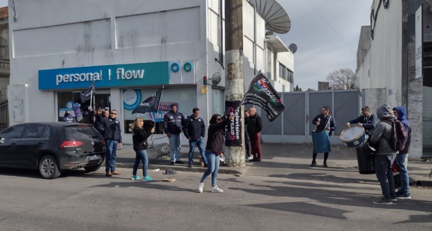 El Sindicato de Empleados de TV se manifestó en Olavarría por la paritaria