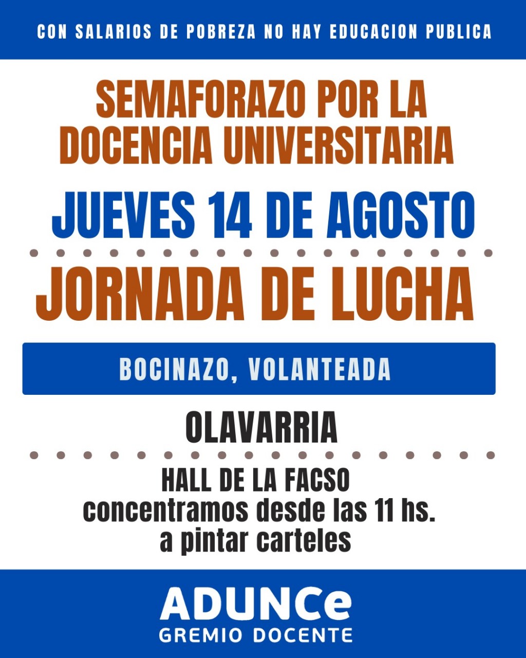 Visibilizan el paro universitario